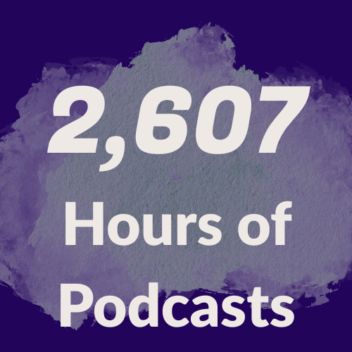 2,607 hours of podcasts
